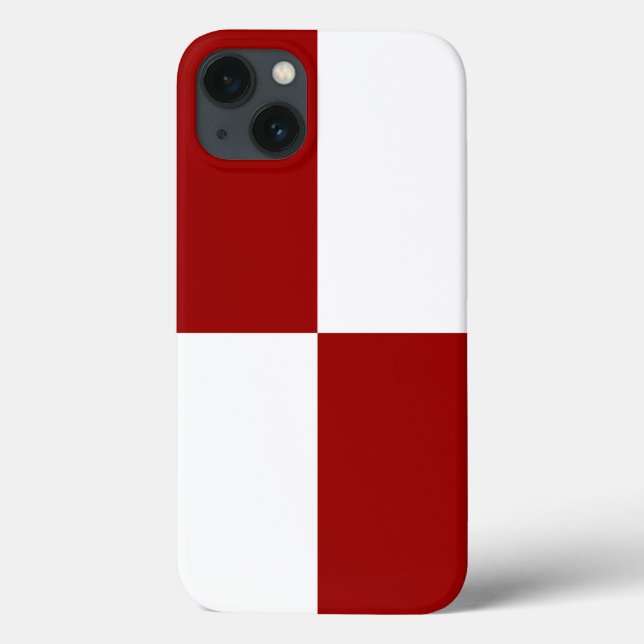 Red and White Rectangles Case-Mate iPhone Case (Back)