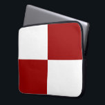 Red and White Rectangles Laptop Sleeve<br><div class="desc">Two red rectangles and two white rectangles form a checkered pattern in this clean digital design. The white background is actually transparent, so you can change it if you like. Just click the "Customize it!" button, then select a “Printed Background Color” in the sidebar. When you're done, click "Add to...</div>