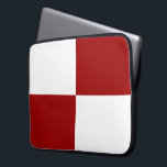 Red and White Rectangles Laptop Sleeve<br><div class="desc">Two red rectangles and two white rectangles form a checkered pattern in this clean digital design. The white background is actually transparent, so you can change it if you like. Just click the "Customize it!" button, then select a “Printed Background Color” in the sidebar. When you're done, click "Add to...</div>