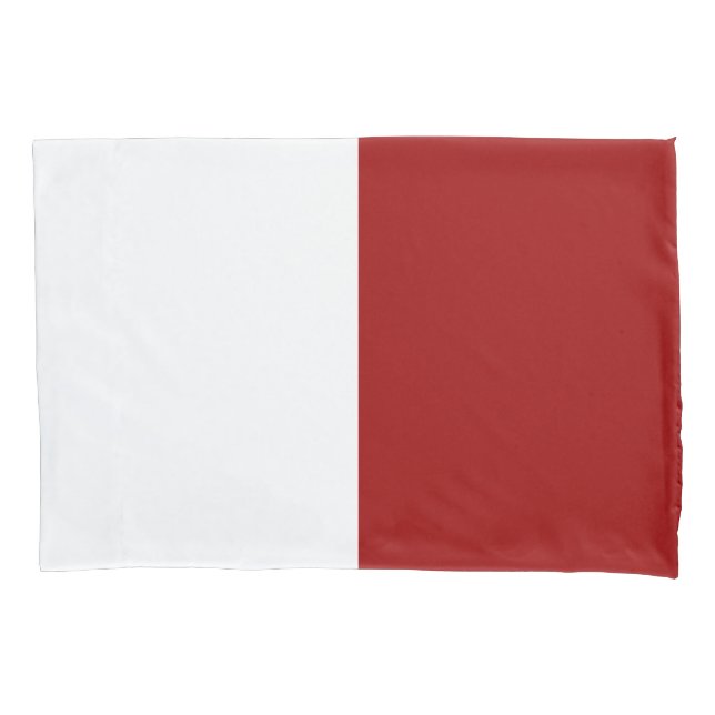 Red and White Rectangles Pillowcase (Front)