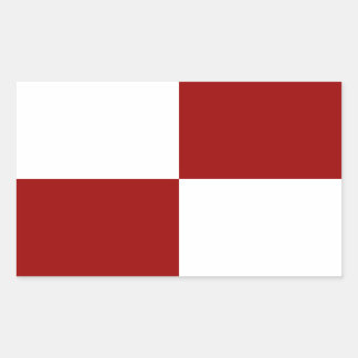 Red and White Rectangles Stickers