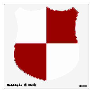 Red and White Rectangles Wall Sticker