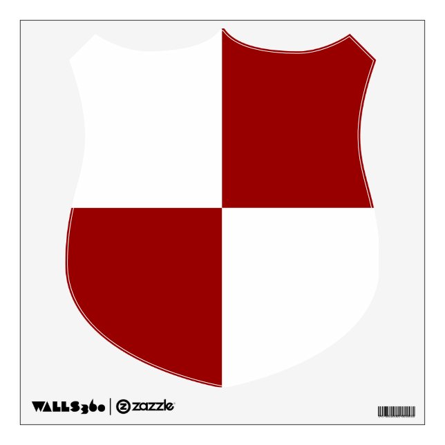 Red and White Rectangles Wall Sticker (Front)