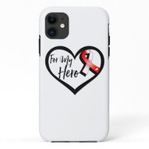 Red and White Ribbon For My Hero iPhone 11 Case