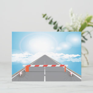 Red and White Road Barrier Blocked Access Invitation