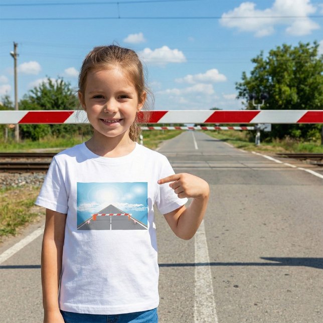 Red and White Road Barrier Blocked Access  T-Shirt (Creator Uploaded)