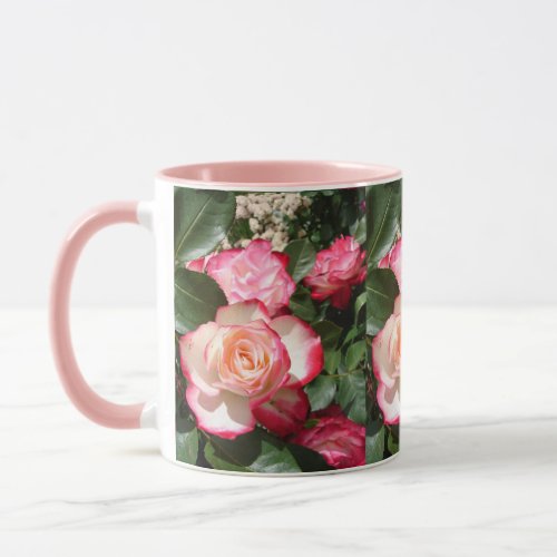 Red and White Rose Flower Floral Roses  Mug
