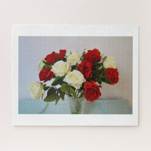 Red and white roses jigsaw puzzle