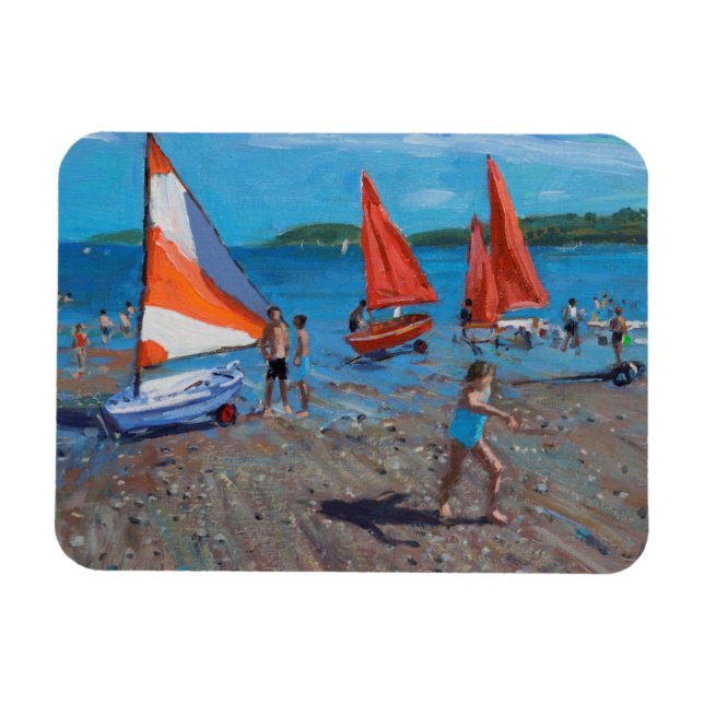 Red and White Sails Abersoch Magnet (Horizontal)