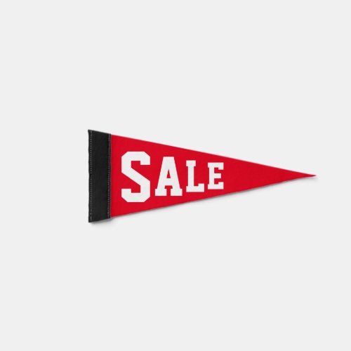Red and White Sale Event Announcement Pennant Flag