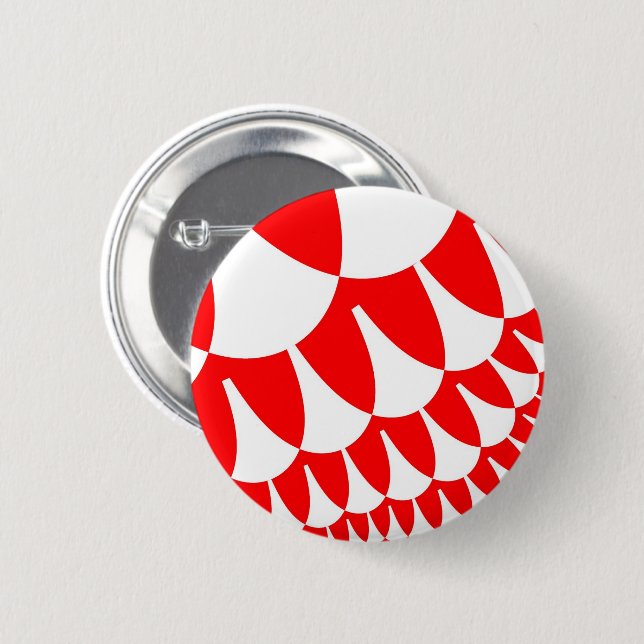 Red and White Scales Button (Front & Back)