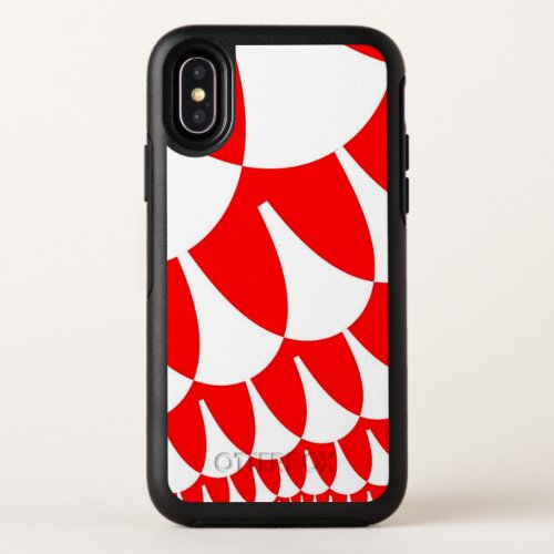 Red and White Scales OtterBox Symmetry iPhone X Case