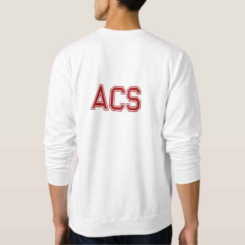 Red and White School Colors Sweatshirt