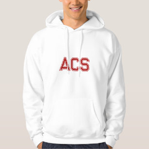 Red and White School Varsity Letters Hoodie