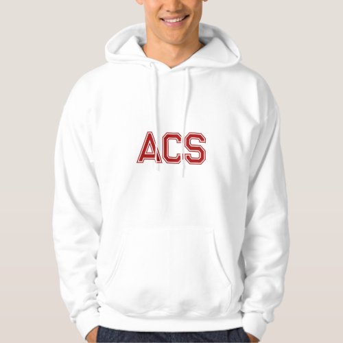 Red and White School Varsity Letters Hoodie