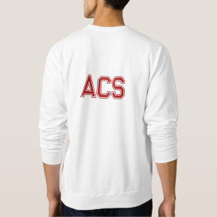 Red and White School Varsity Letters Sweatshirt
