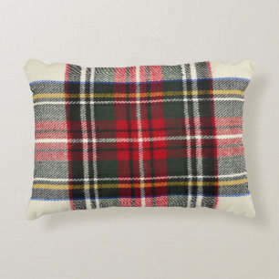 Red and white Scottish tartan plaid. Accent Pillow
