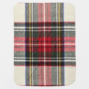 Red and white Scottish tartan plaid. Baby Blanket