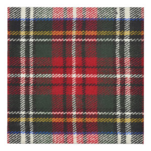 Red and white Scottish tartan plaid. Faux Canvas Print