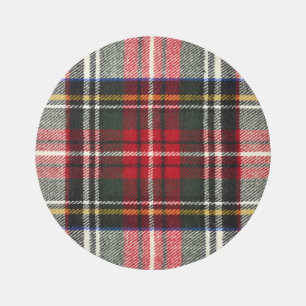 Red and white Scottish tartan plaid. Rug