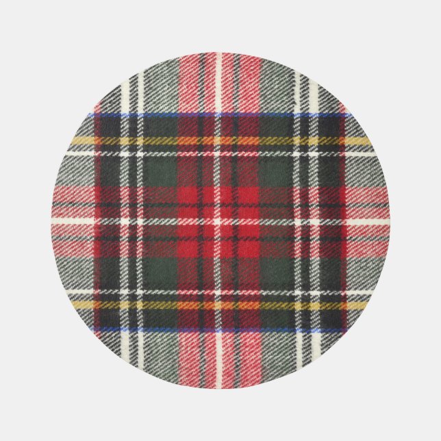 Red and white Scottish tartan plaid. Rug (Front)