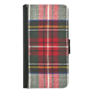 Red and white Scottish tartan plaid. Samsung Galaxy S5 Wallet Case