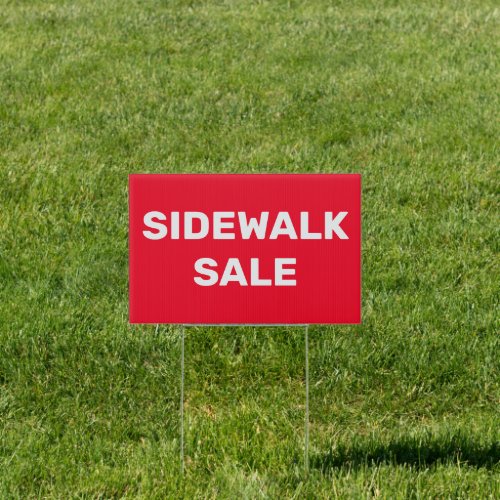 Red And White Sidewalk Sale Sign