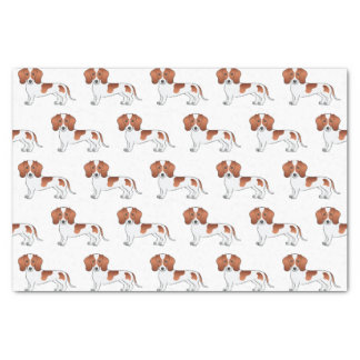 Red And White Smooth Coat Dachshund Dog Pattern Tissue Paper