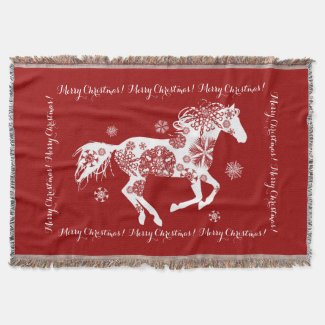 plush horse throw blanket