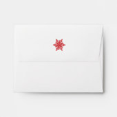 Red and White Snowflakes A2 Envelope for RSVP's (Back (Top Flap))