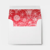Red and White Snowflakes A2 Envelope for RSVP's (Back (Bottom))