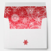 Red and White Snowflakes A7 Envelope for 5x7's (Back (Bottom))