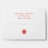 Red and White Snowflakes A7 Envelope for 5x7's (Back (Top Flap))