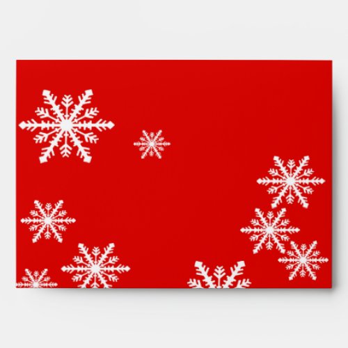 Red and white snowflakes Christmas design Envelope