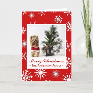 Red And White Snowflakes Christmas