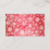 Red and White Snowflakes Placecards (Back)
