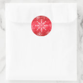 Red and White Snowflakes Wedding Envelope Seal (Bag)