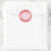 Red and White Snowflakes Wedding Favor Sticker (Bag)
