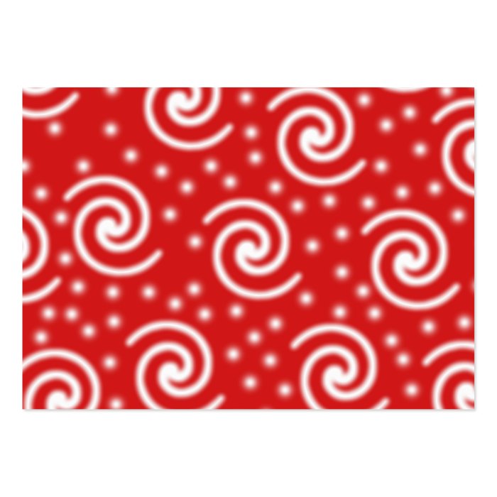 Red and white spiral pattern. business card