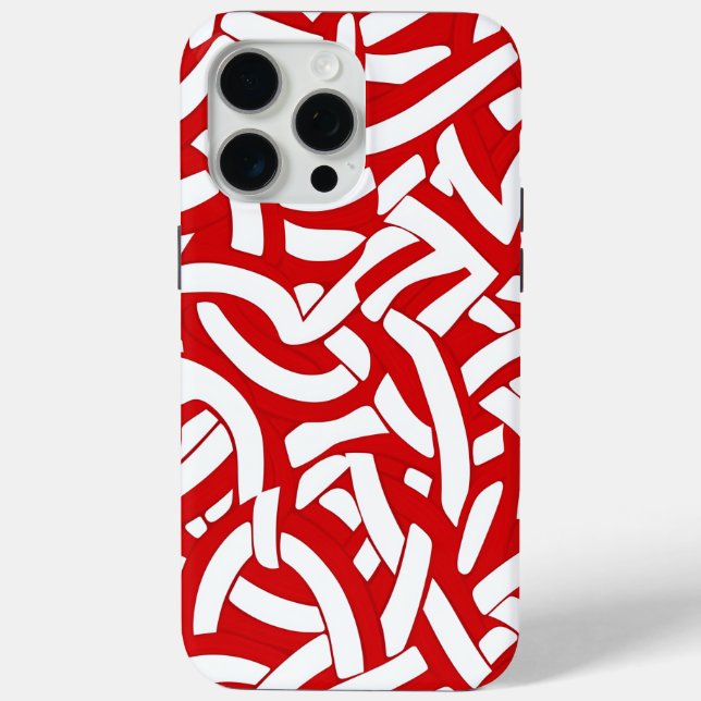💫 Red and White Spiral Pattern 🎨 Case-Mate iPhone Case (Back)