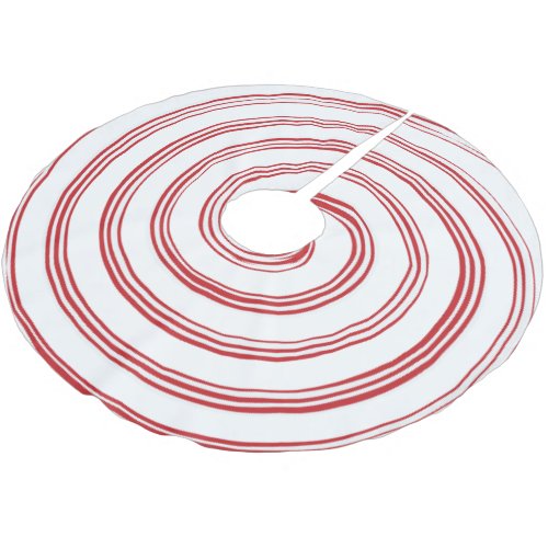 Red and White Spiral  Tree Skirt