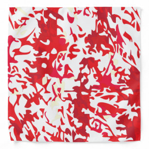 Red and White Splatter Design Bandana