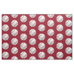 Red And White Sports Theme Baseball Pattern Fabric