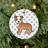 Brindle staffy hot sale ornaments