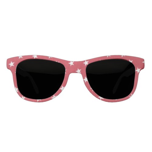 Red and White Star Design Sunglasses