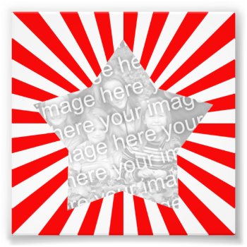 Red And White Starburst Frame Photo by cliffviewdesigns at Zazzle
