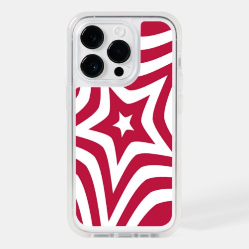 Red and White Stars Color Design for the OtterBox OtterBox iPhone 14 Pro Case