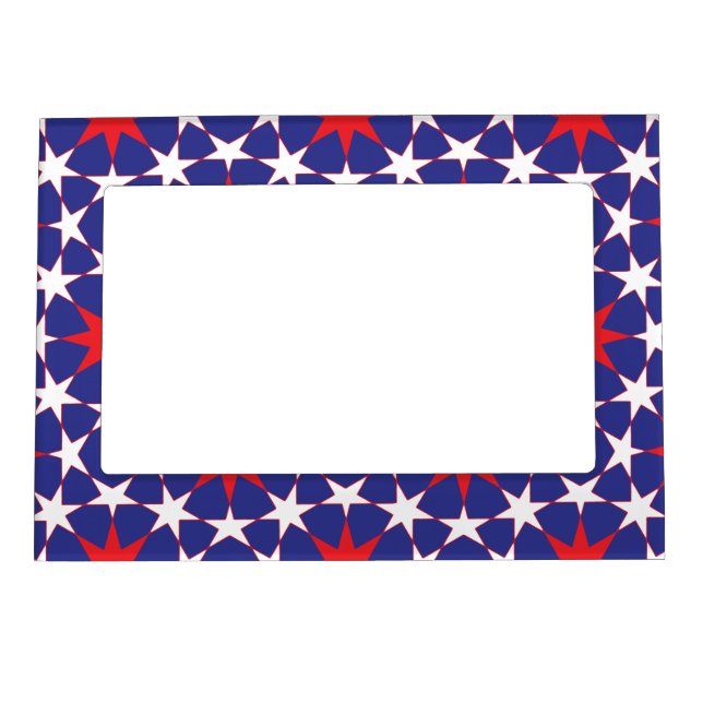 Red and White Stars on Blue Magnetic Frame (Front)