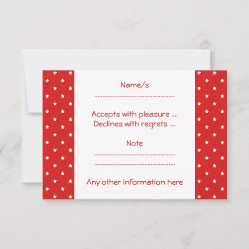 Red and white stars pattern. announcements