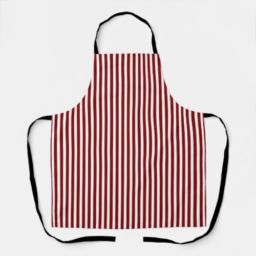 Red and White Stripe Allover Apron